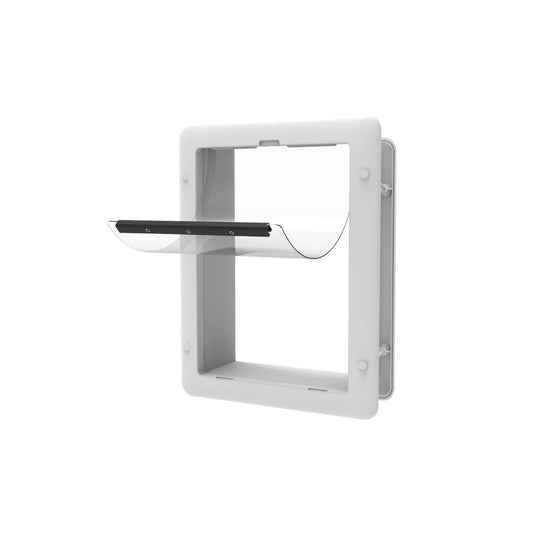 Hakuna Pets Small White Essential Pet Door - 170mm x 240mm - Durable - Weather-Resistant