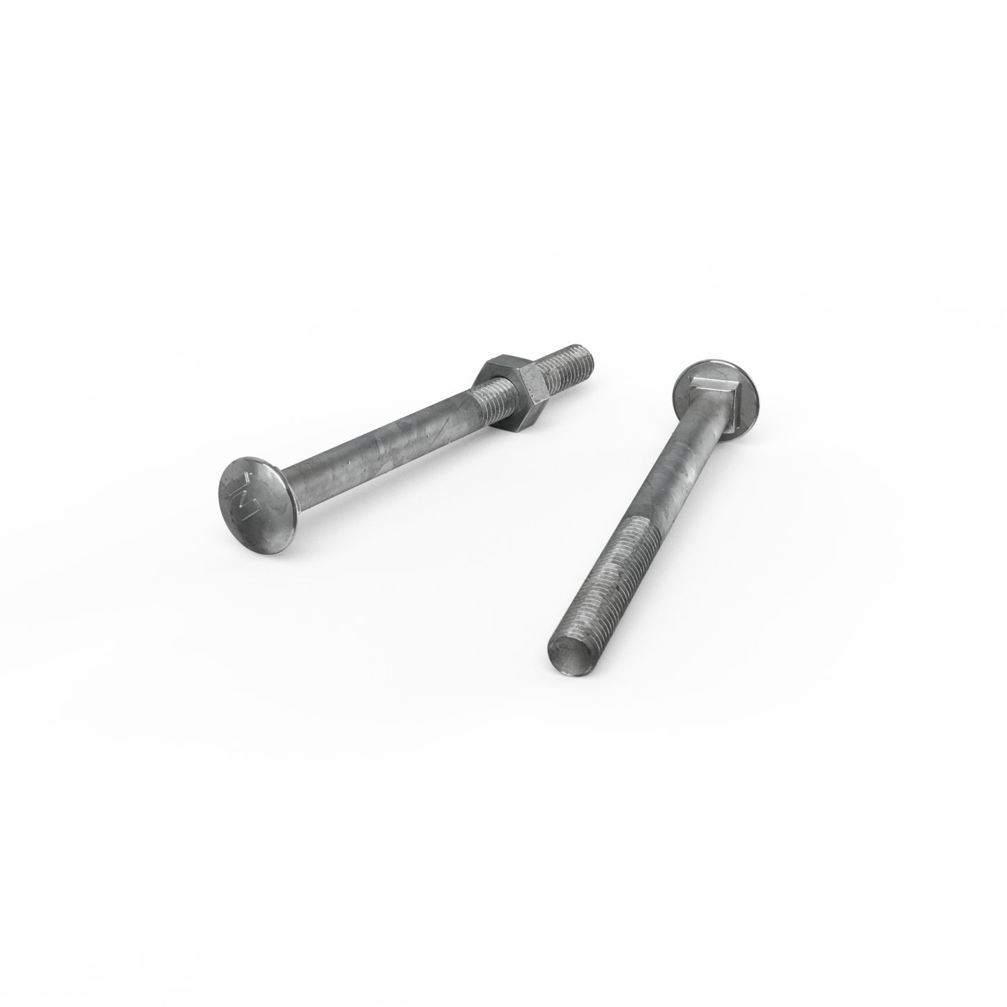 Zenith Hot Dip Galvanised Cup Head Bolts & Nuts - M6 x 75mm - 25 Pack