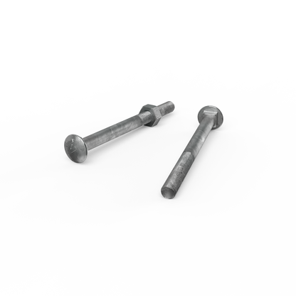 Zenith Hot Dip Galvanised Cup Head Bolts & Nuts - M6 x 75mm - 25 Pack