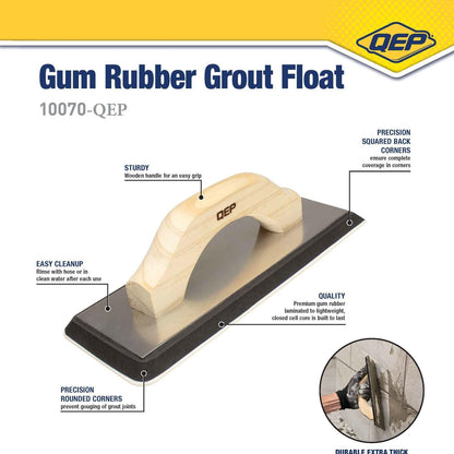 QEP Gum Rubber Grout Float - 270 x 100mm