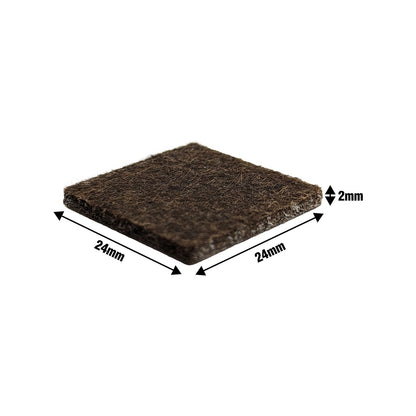 Surface Gard Felt Floor Protection Pads - 25mm - 8 Pack - Brown