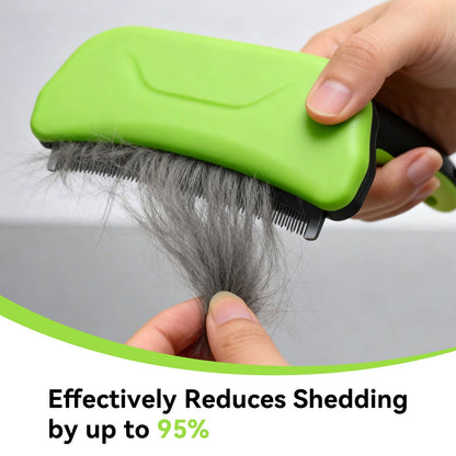 Flamingo Green Self Cleaning Deshedding Tool - 95 x 160mm