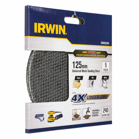 Irwin Orbital Sanding Disc - 125mm - Silicon Carbide - 240 Grit