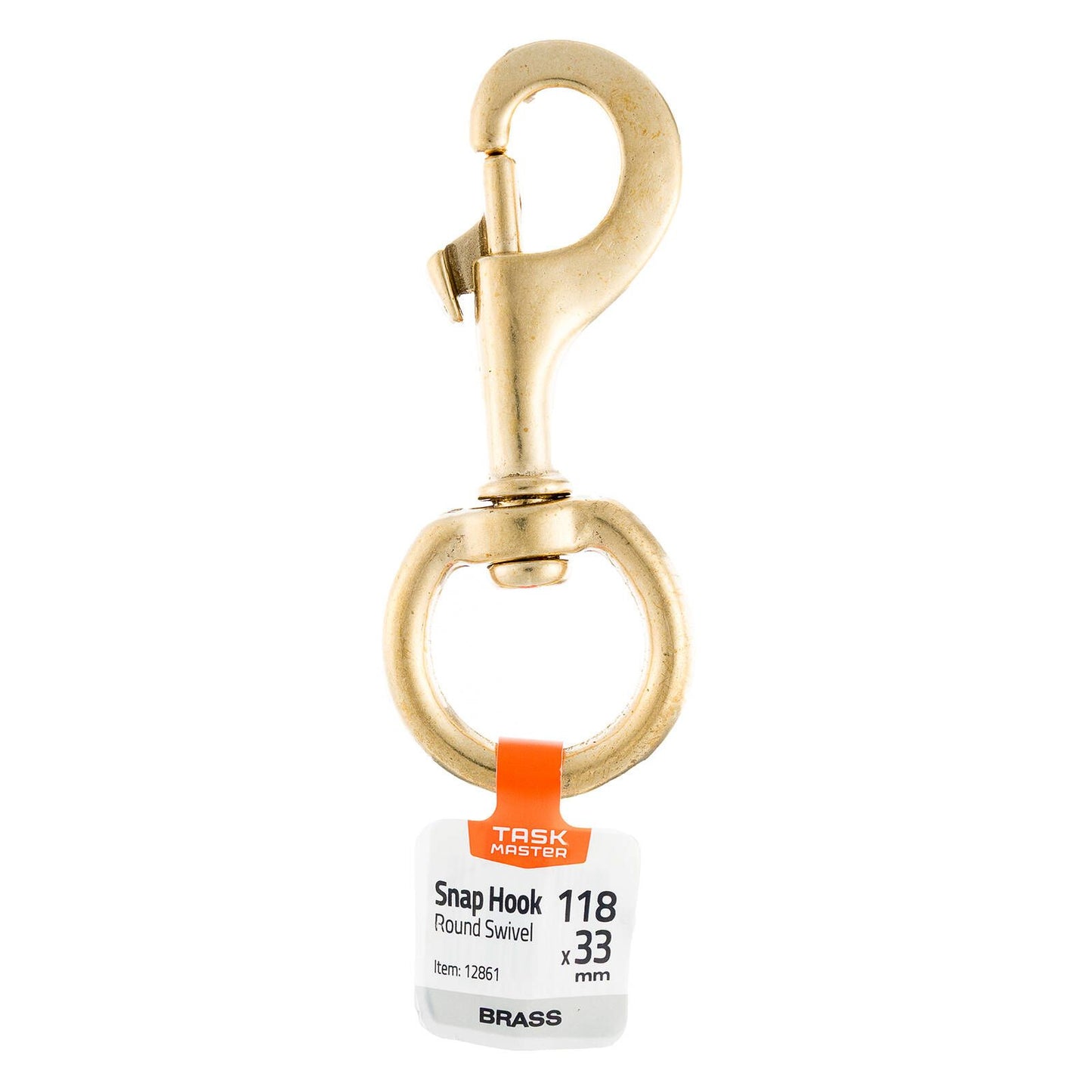 Taskmaster Snap Hook - 33 x 118mm - Brass