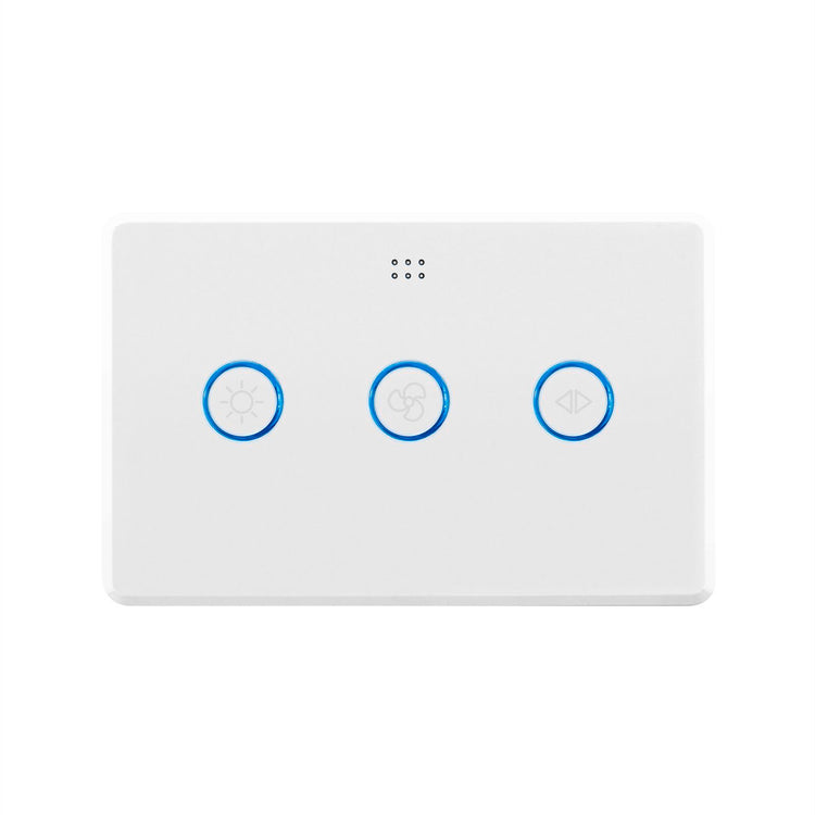 Deta Grid Connect Smart Fan Speed Controller with Touch Light Switch Gloss White