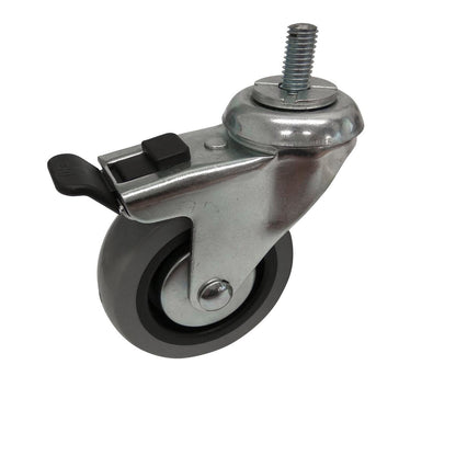 Easyroll 75mm Grey Rubber Swivel Castor 45kg Load Capacity