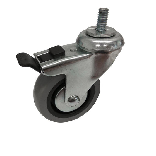Easyroll 75mm Grey Rubber Swivel Castor 45kg Load Capacity