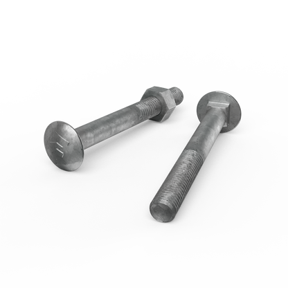 Zenith Cup Head Bolt - M10 x 90mm - Hot Dipped Galvanised - 25 Pack