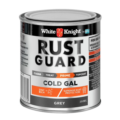 White Knight Rust Guard Cold Gal Primer Paint - Grey - 0.25L