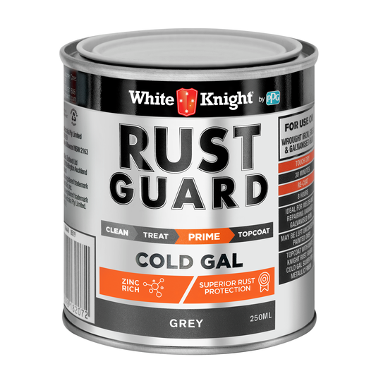 White Knight Rust Guard Grey Cold Gal Primer Paint - 0.25L