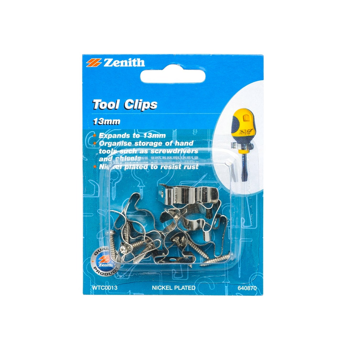Zenith Tool Clip - 13mm - 7 Pack