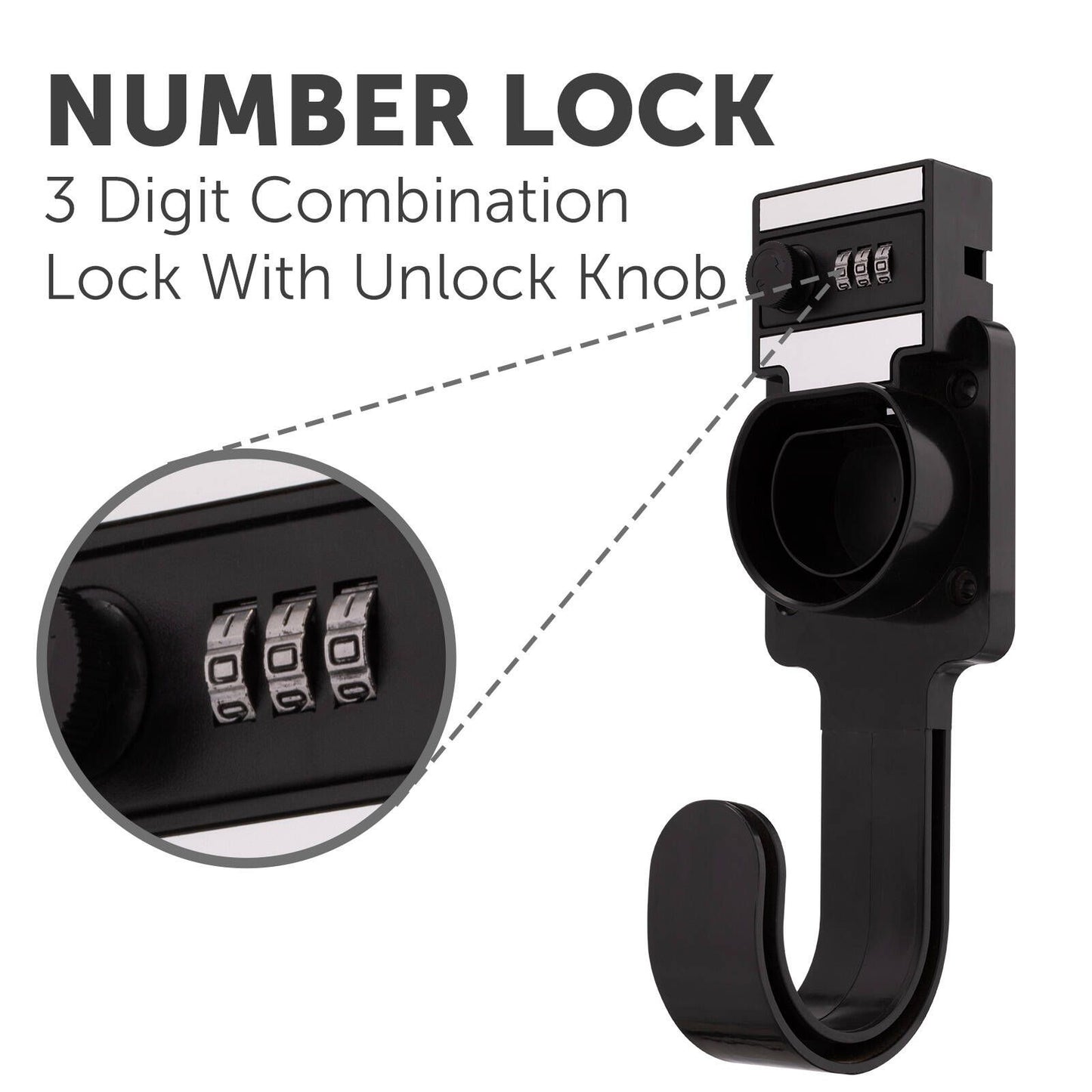 Arlec Lockable EV Charger Cable Holder - 90 x 270 x 85mm