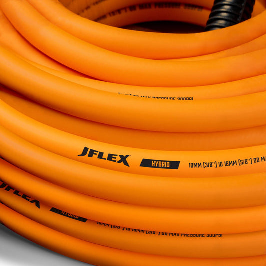 Jflex Air Hose 50m Fitted - 3/8"BSP Male - Orange