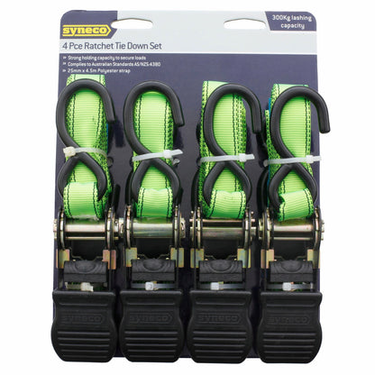 Syneco Tie Down Ratchet Set - 25mm x 4.5m