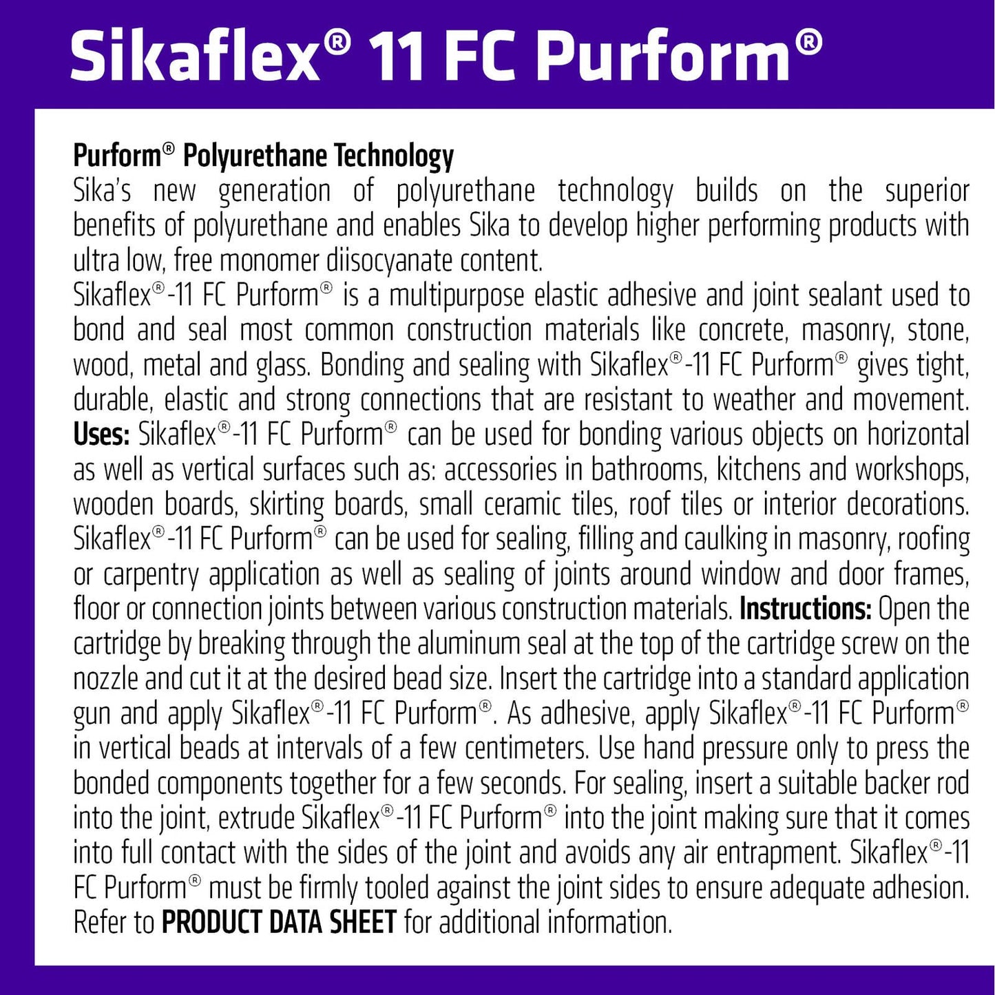 Sika Sikaflex 11 FC Purform - 300ml - Concrete Grey