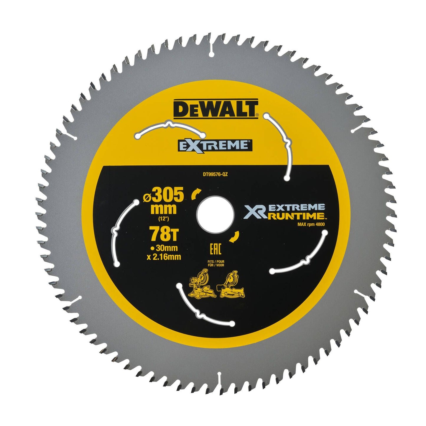 Dewalt XR Circular Saw Blade 305mm 78T - C3 Carbide - Efficient Cutting
