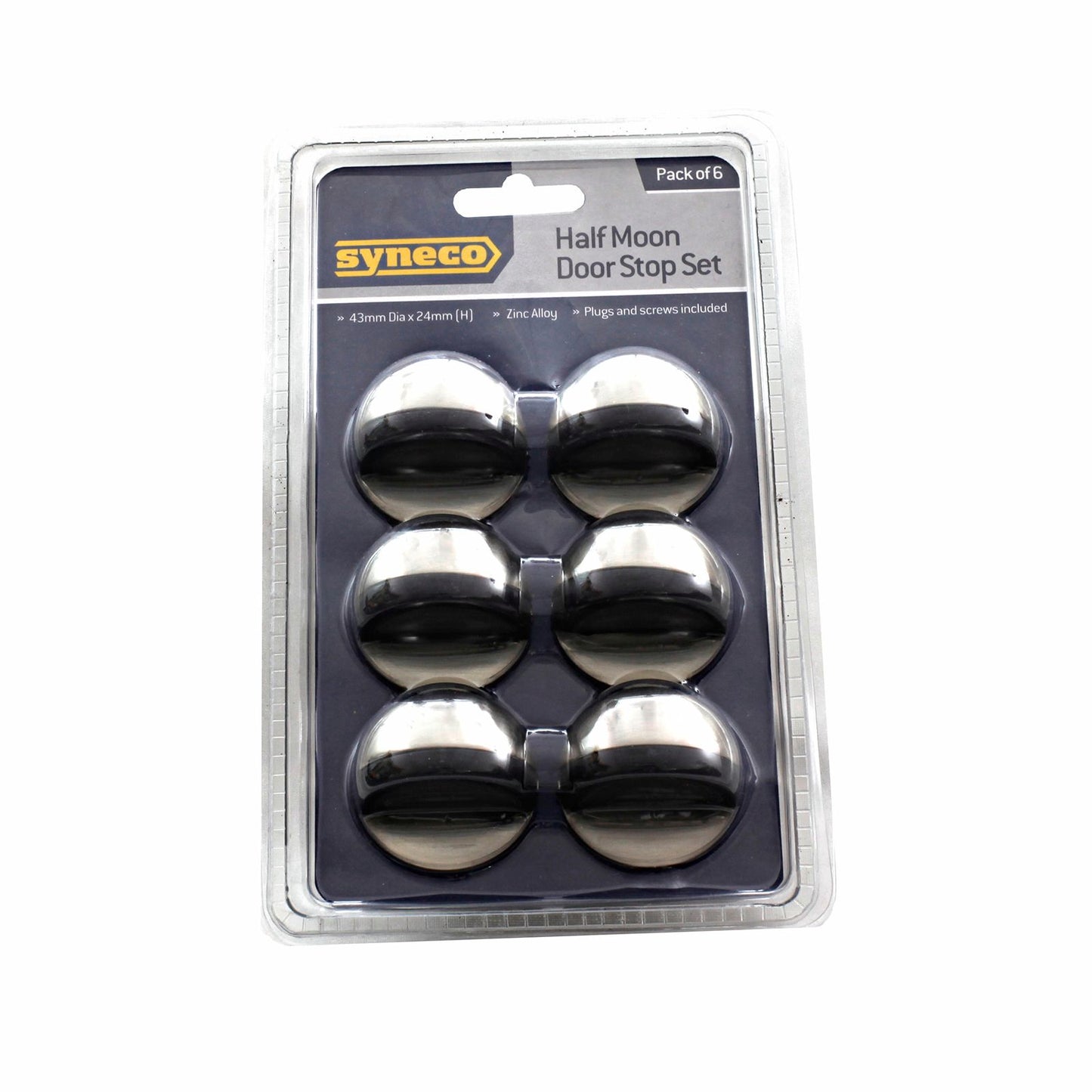 Syneco Half Moon Door Stop Set - 6 Piece