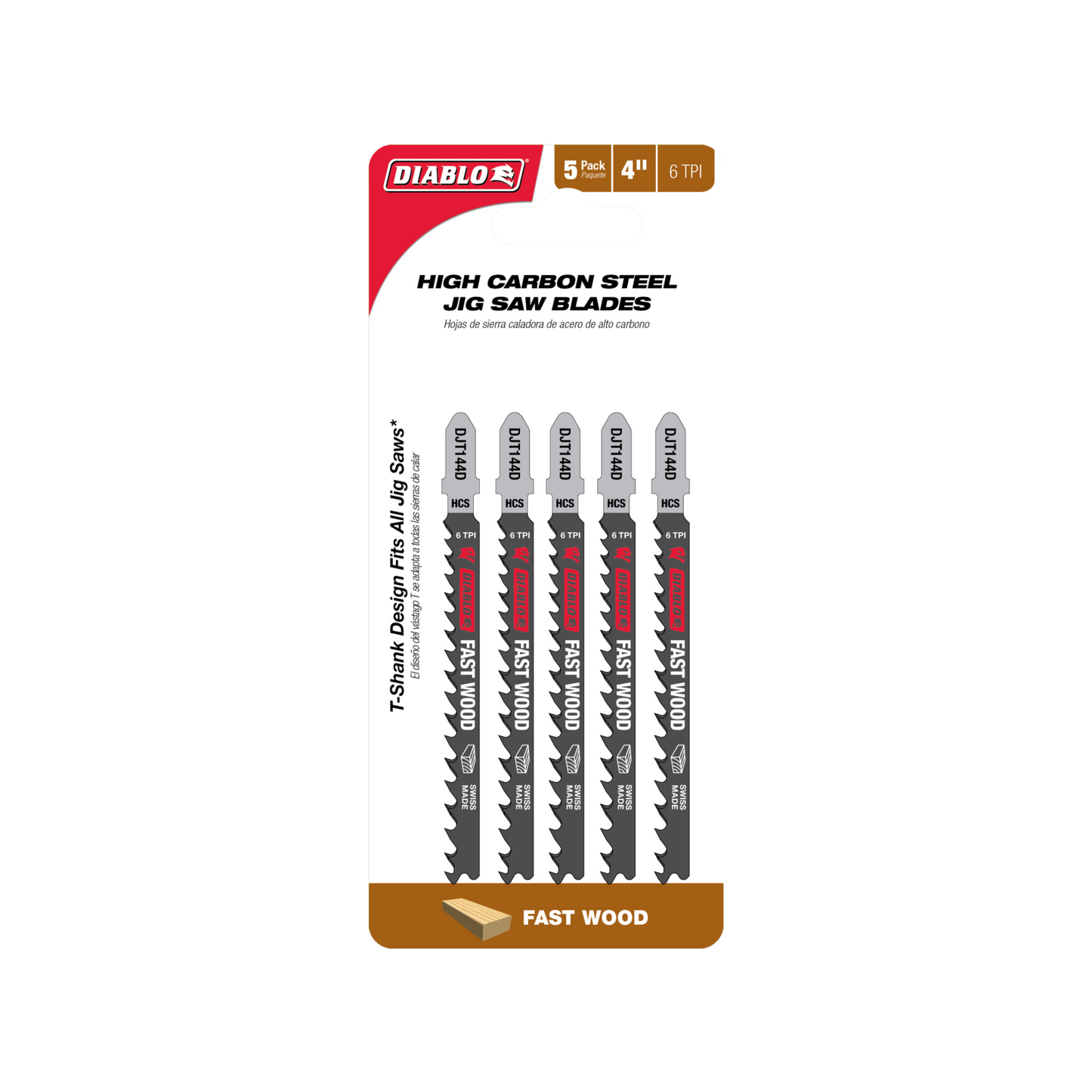 Diablo Jig Saw Blade - High Carbon Steel - 100mm - 5 Pack