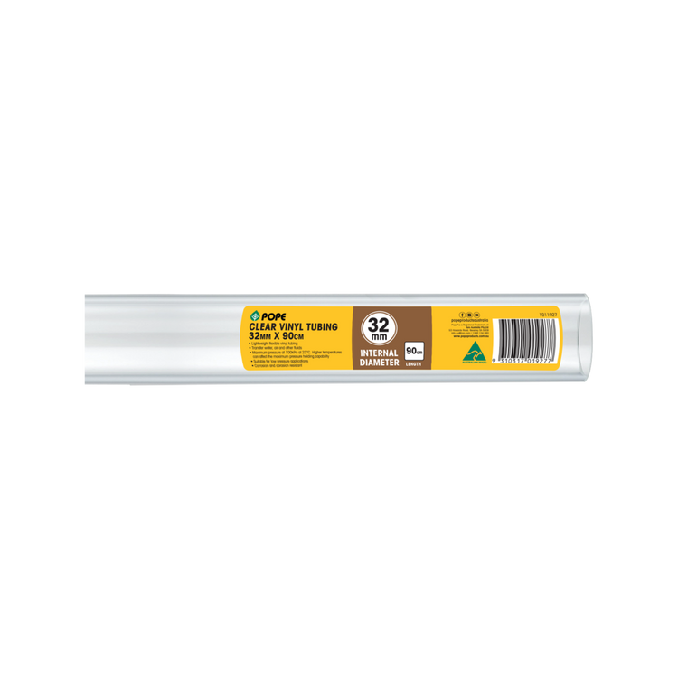 Pope Clear Vinyl Tubing - 32mm