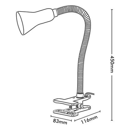 Brilliant Lighting Vito Clamp Lamp - 450mm - Black