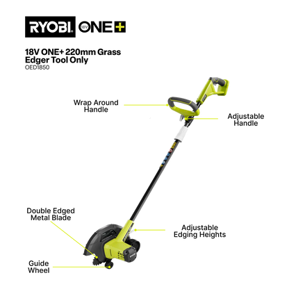 Ryobi One Edger - 220mm - Tool Only