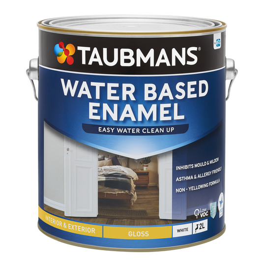 Taubmans White Gloss Water Based Enamel Paint - 2L