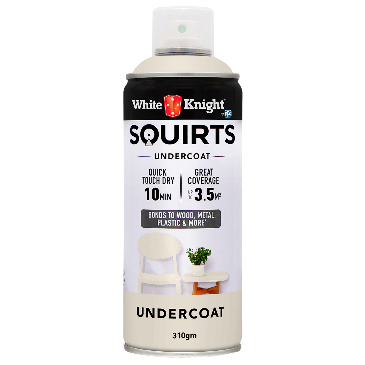White Knight Squirts Undercoat Spray Paint - 310g