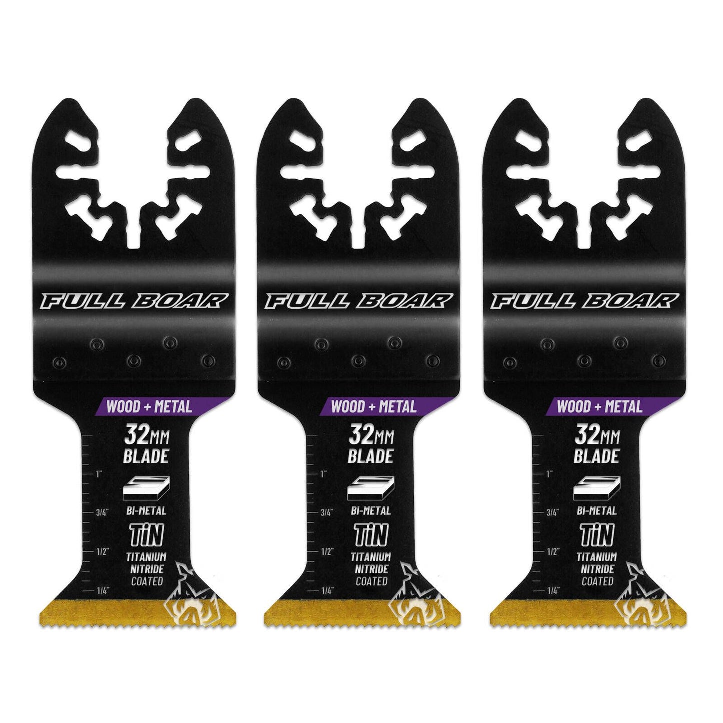 Full Boar Plunge Cut Multi Tool Blade - 32mm - 3 Pack