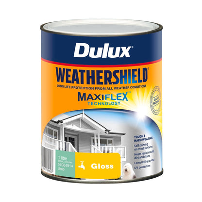 Dulux Weathershield Exterior Paint - 1L - Deep Gloss