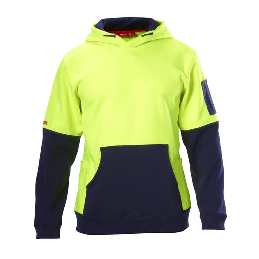 Hard Yakka Hi Vis Hoodie - L - Yellow/Navy