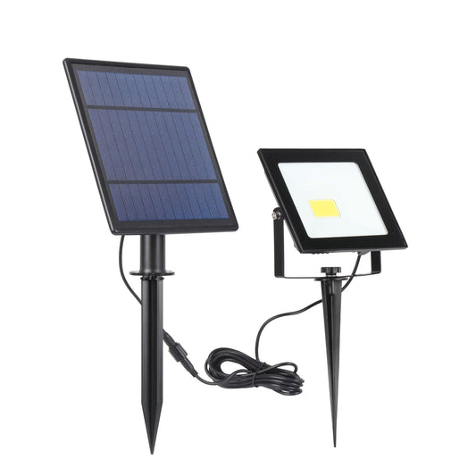 Gardenglo Solar Powered Flood Light - 500lm - Black
