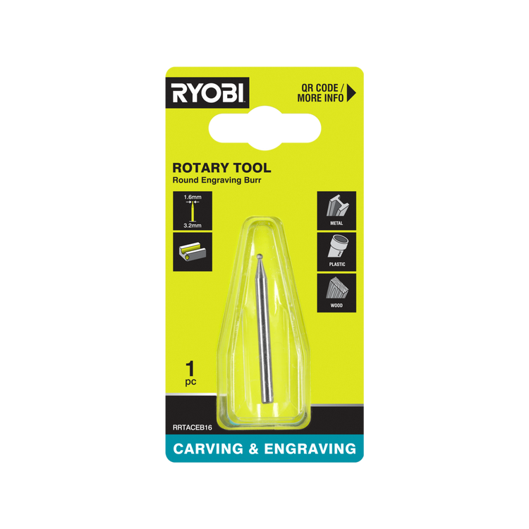 Ryobi 1.6mm Round Shaped Engraving Burr