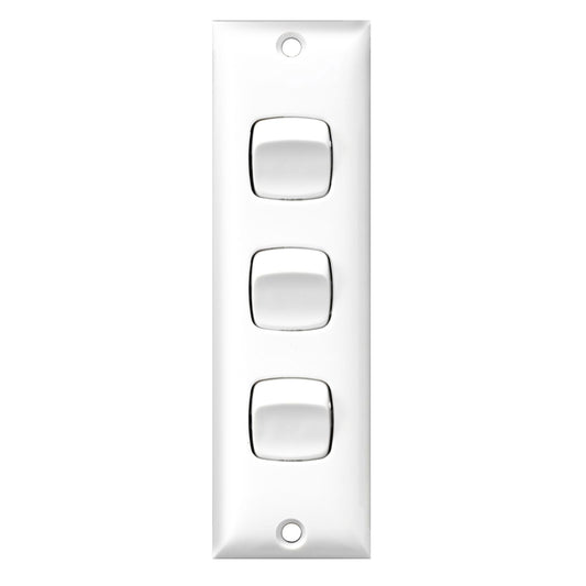 HPM 3 Gang Architrave Switch - 106mm x 32mm