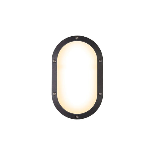 Hpm Elliptica Oval LED Bunker Light - 15W - Black - 337 x 197 x 61mm
