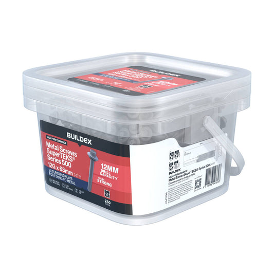 Buildex Galvanised Superteks Screws - 12g x 68mm - 250 Pack