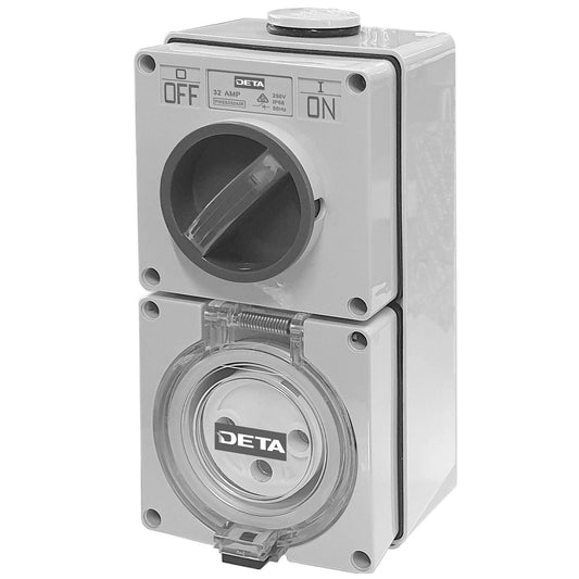 DETA 32A Single Phase Round Switch Outlet