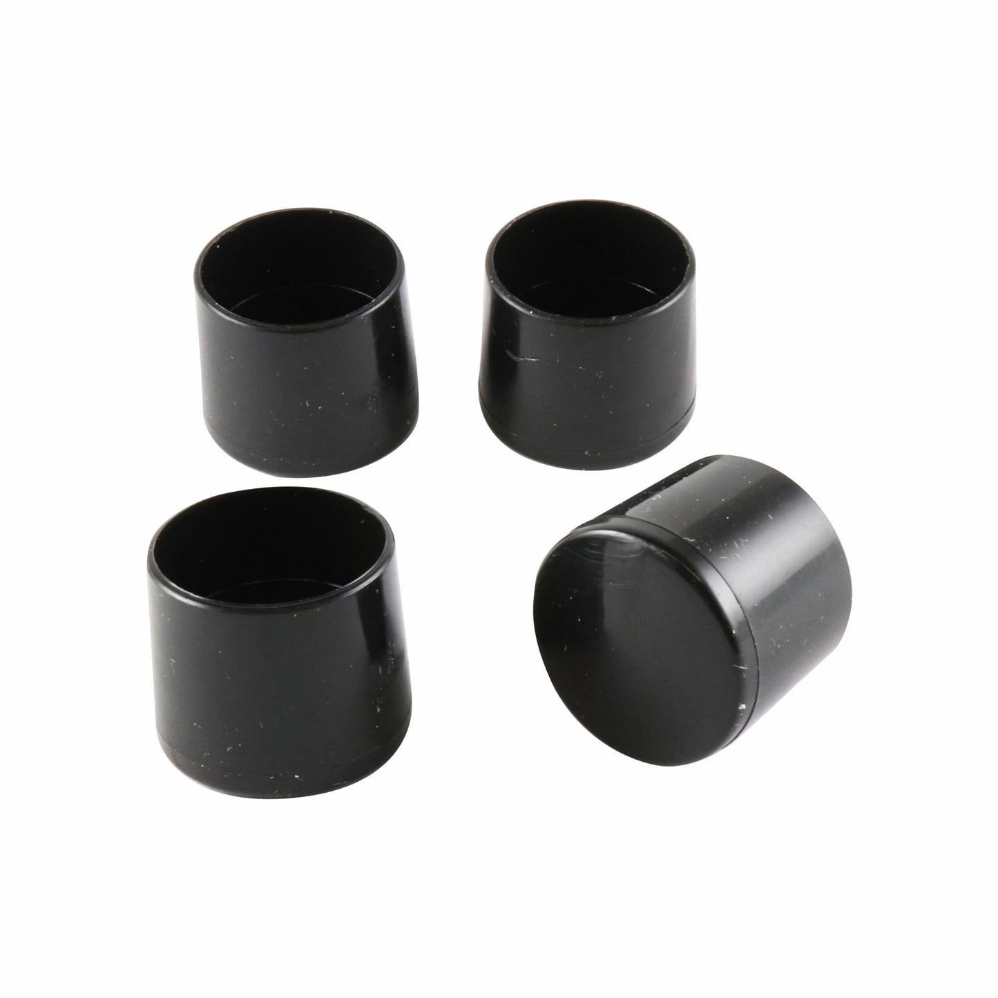 Surface Gard Black Round Plastic Chair Tips - 19mm - 4 Pack