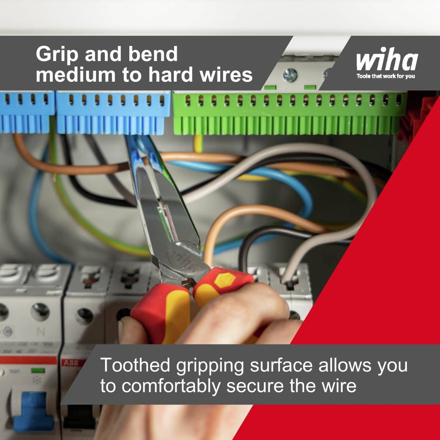 Wiha Long Nose Pliers - 200mm - Insulated