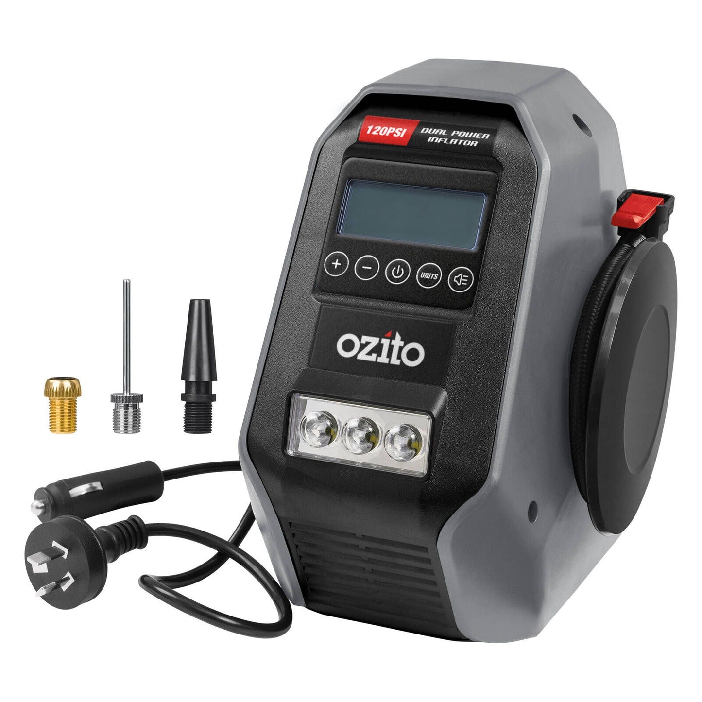 Ozito DPI 6000 Dual Power Inflator - 12V DC & 240V AC