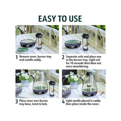 Bite Shield Mosquito Coil Diffuser Refills - 6 Coils & 6 Candles - 135 x 140 x 290mm