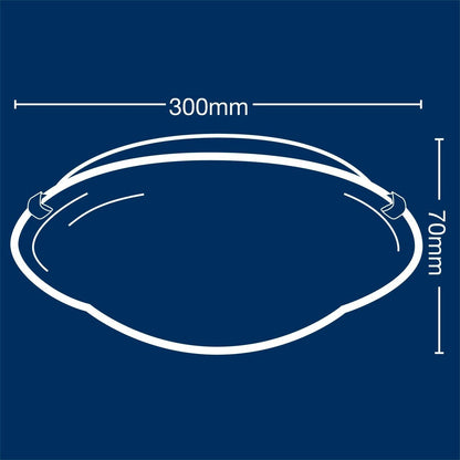 Luce Bella 30cm Oyster Light - Alabaster Glass - Ceiling Fixture - 42W