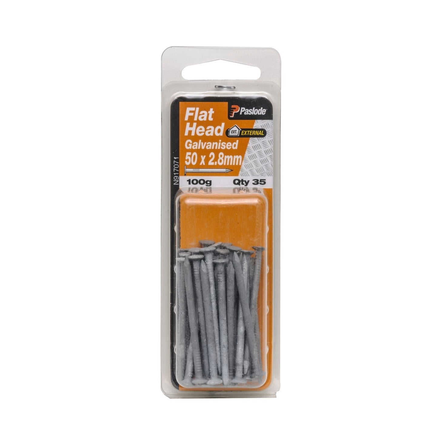 Paslode Galvanised Flat Head Nails - 50 x 2.8mm - 100g