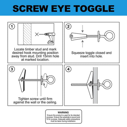 Everhang Screw Eye Toggle - 25mm