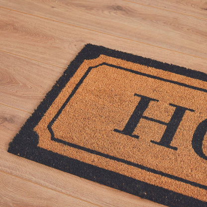 Madras Link Coir Door Mat - 45 x 115cm - Black