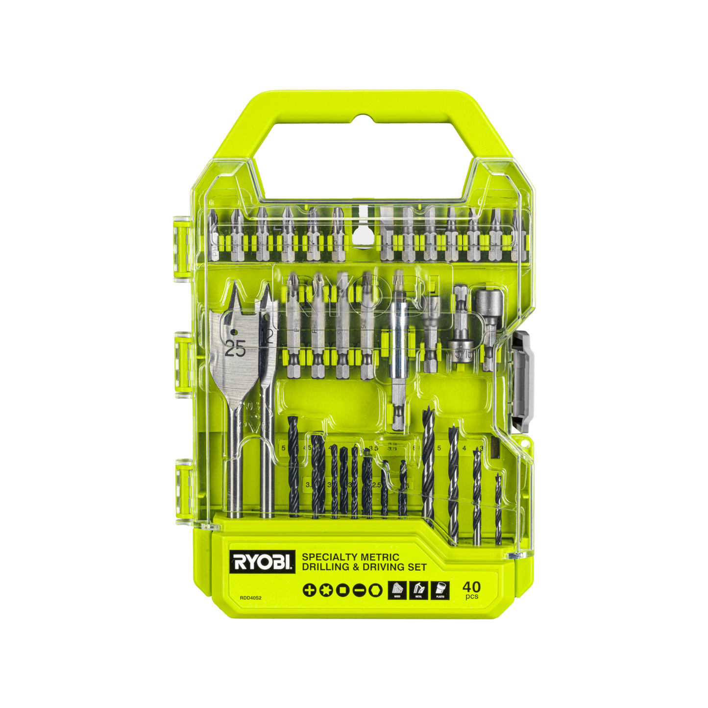 Ryobi Specialty Metric Drill and Drive Set - 170 x 245mm - 40 Piece