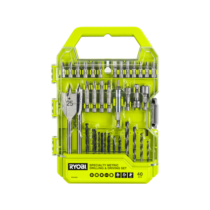 Ryobi Specialty Metric Drill and Drive Set - 170 x 245mm - 40 Piece