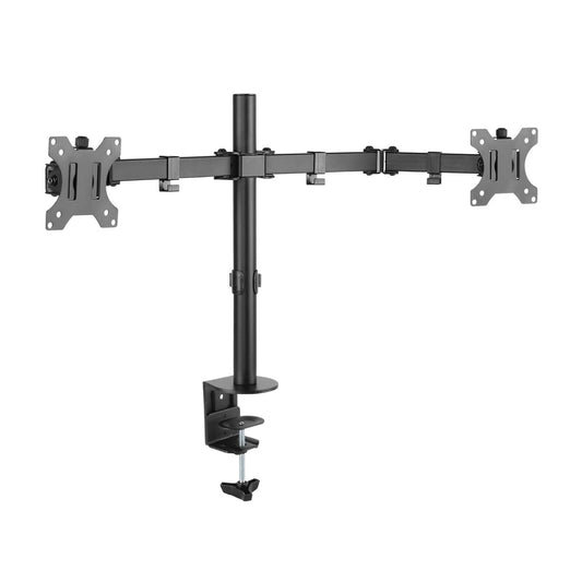 Practa Solutions Full Motion Dual Arm Monitor Mount - 13"-32" Monitor, Up to 8kg, Black