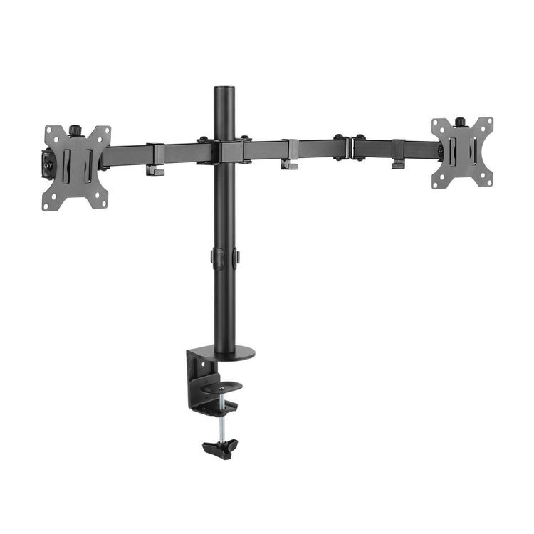 Practa Solutions Full Motion Dual Arm Monitor Mount - 13"-32" Monitor, Up to 8kg, Black