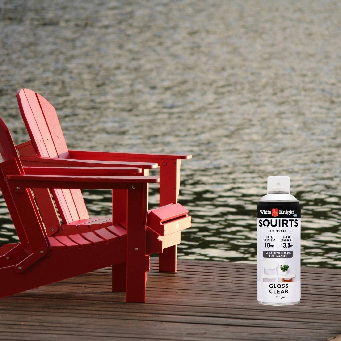 White Knight Squirts Clear Gloss Spray Paint - 310g