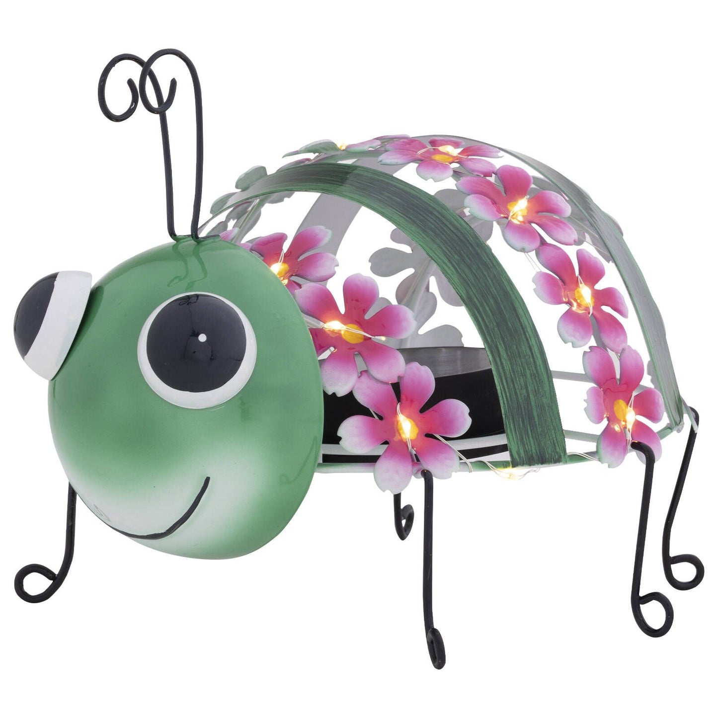 Click Solar Metal Animal Light Grasshopper - 190 x 210mm